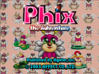 Phix the Adventure title screen for Playstation